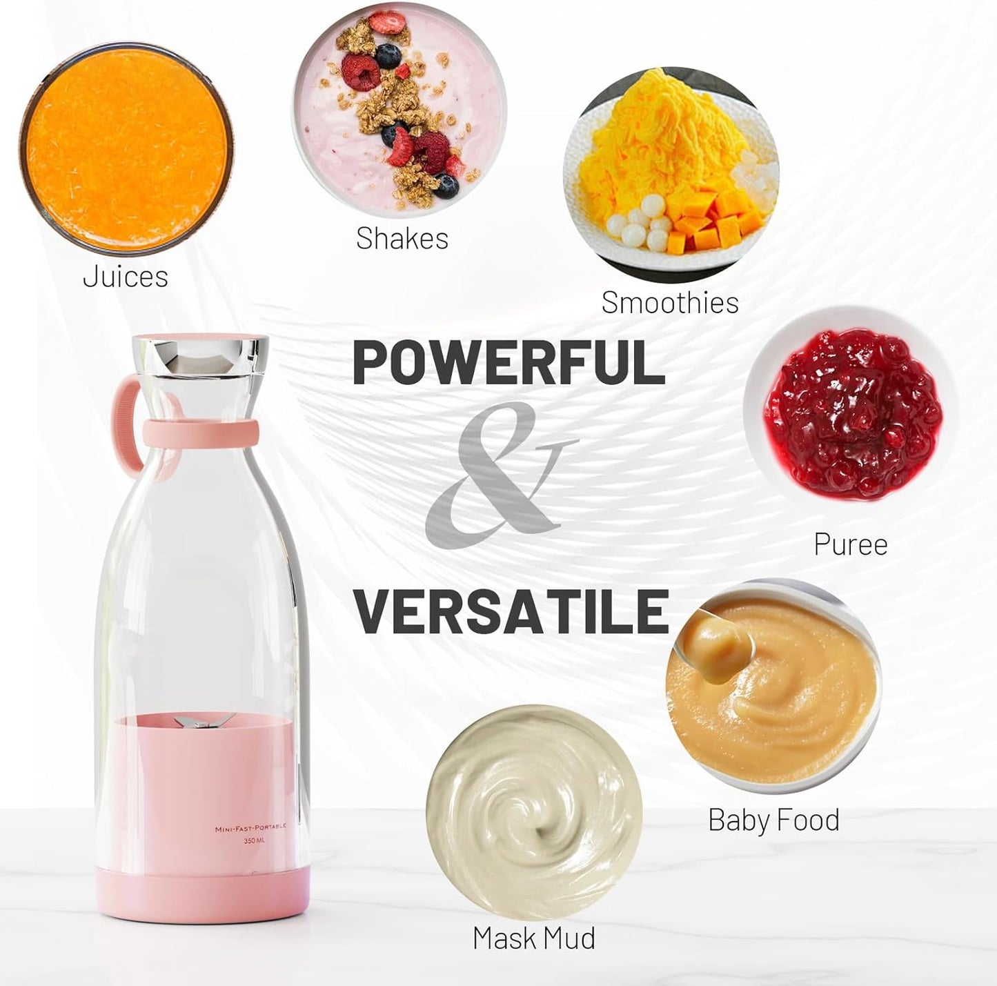Electric Portable Mini Juicer Bottle Blender