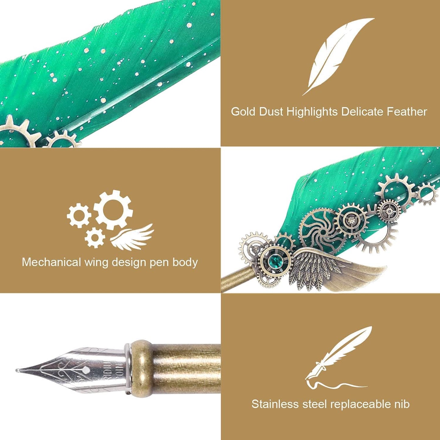 Quill Feather Pen and Ink Set