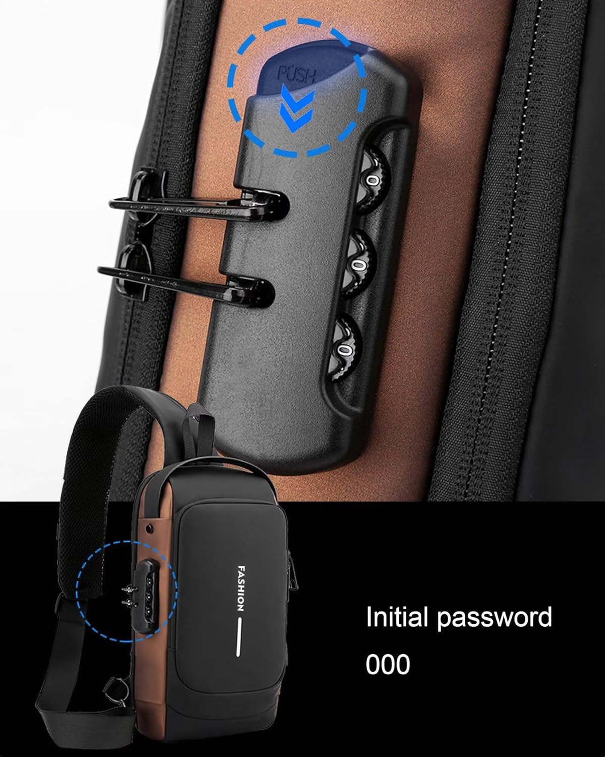Sling Bag with USB Charging Port