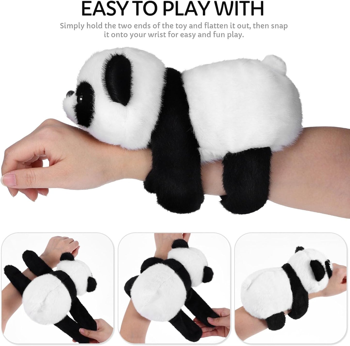 Unisex Stuffed Animal Slap Bracelets Plush Panda