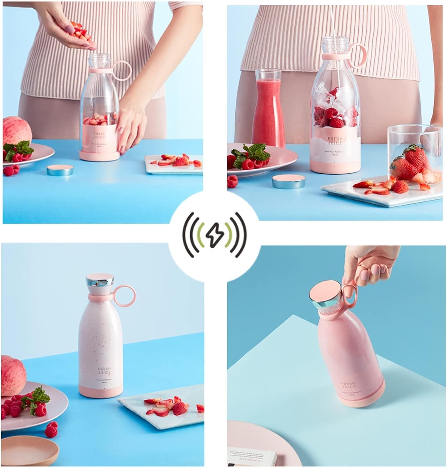 Electric Portable Mini Juicer Bottle Blender