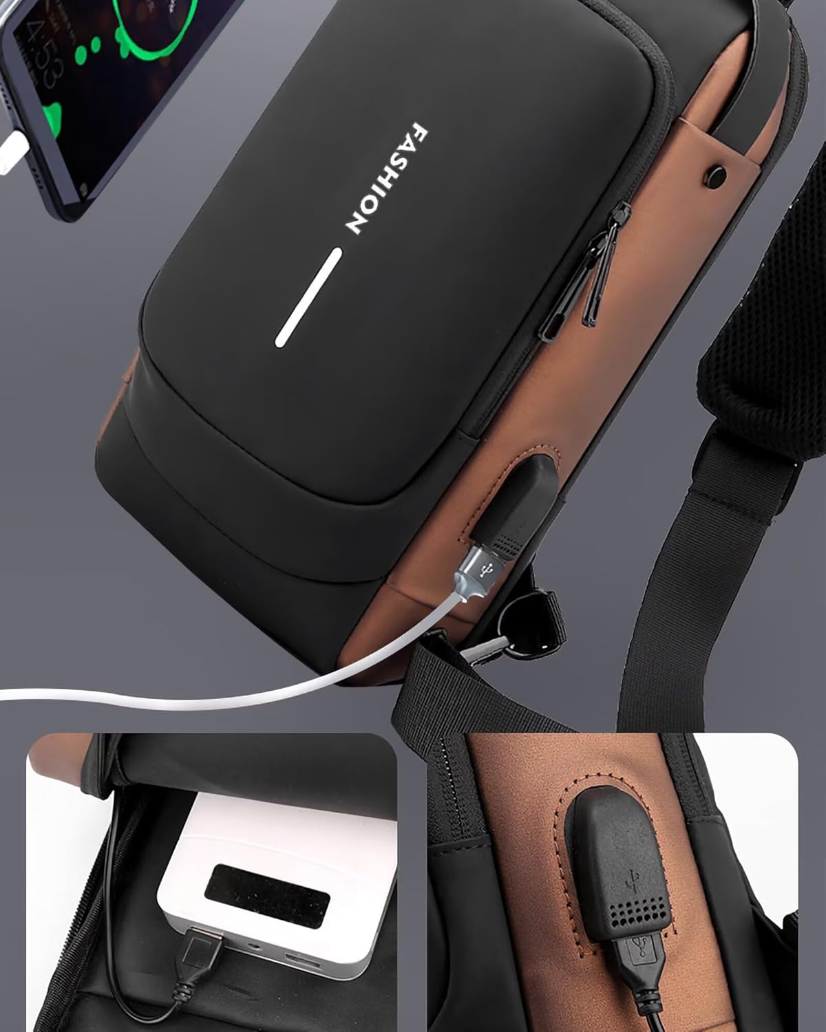 Sling Bag with USB Charging Port