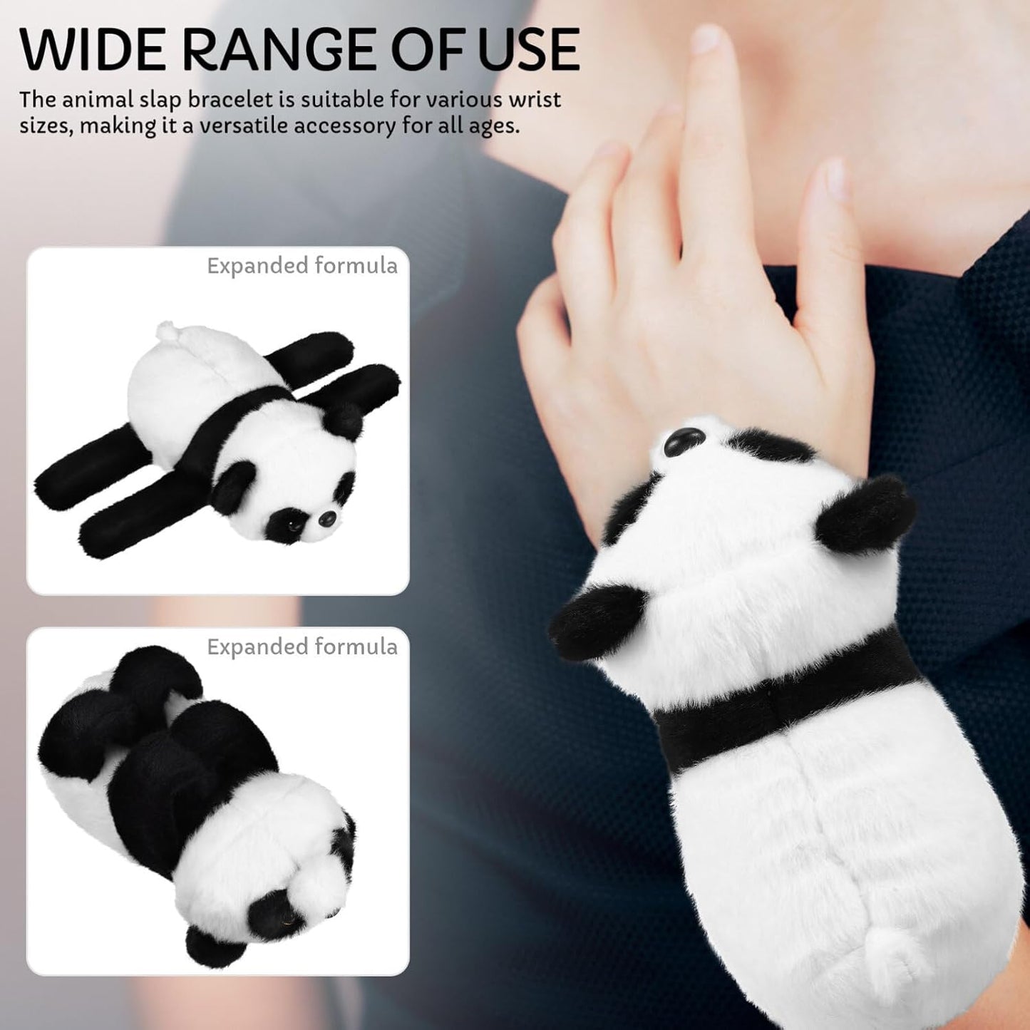 Unisex Stuffed Animal Slap Bracelets Plush Panda